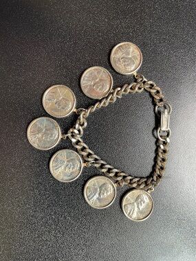 Vintage 1960 Penny Charm Bracelet